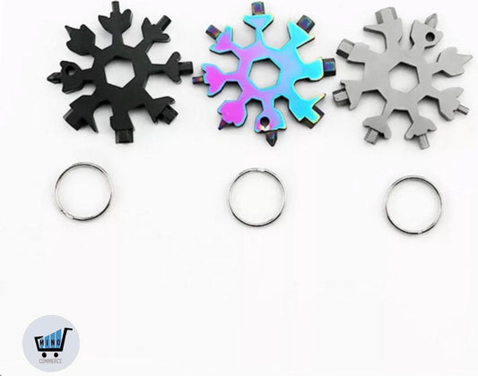 Snowflake - 18 in 1 Multifunctional tool - Stainless Steel Bottle Opener and Screwdriver. V1188-MS101-00526-1