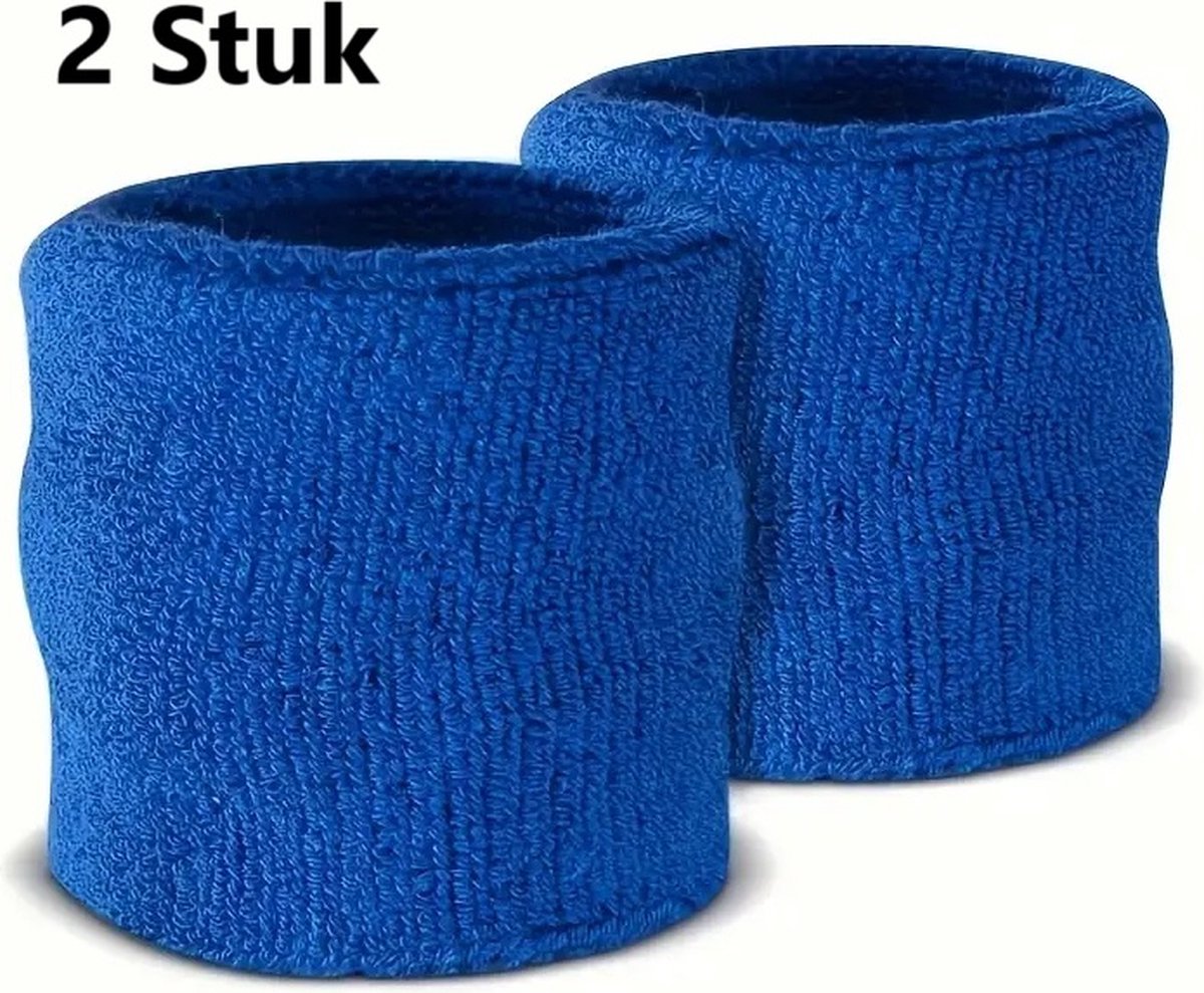 Wristband Set | Sweatband | Sweatbands | Wrist | Sports Bands | 2 Piece | Blue V1188-MS101-00533-1