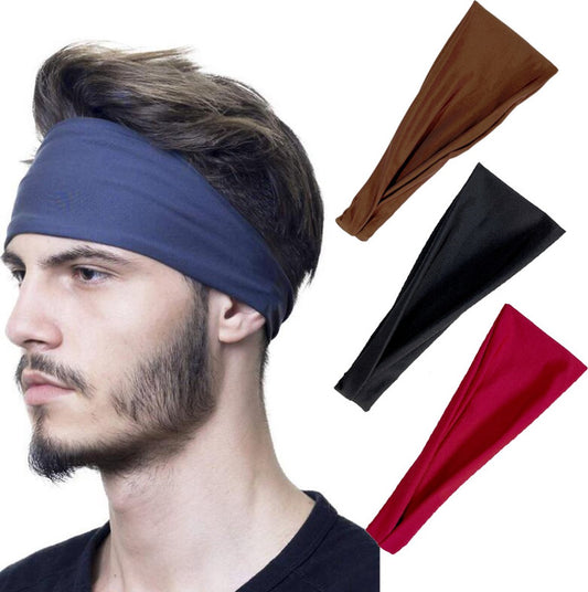 Luxury Elastic Headband | Sweatband | Hairband | Tiara | Sports Headband | Unisex | For Women and Men | Red V1188-MS101-00538-1