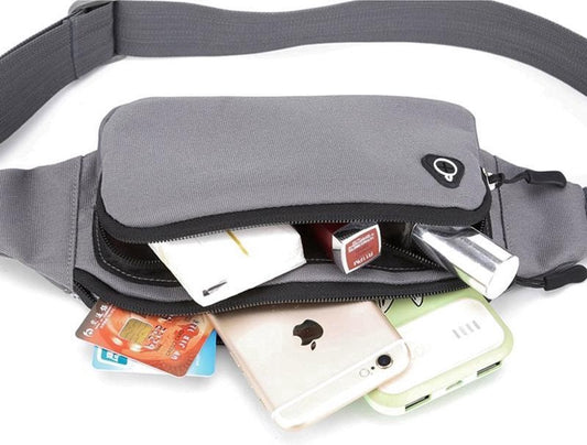 Waist Bag | Fanny Pack | Water Repellent | Pouch | Waist Bag | Waistbelt | With Smartphone Pocket | Headphone V1188-MS101-00579-1