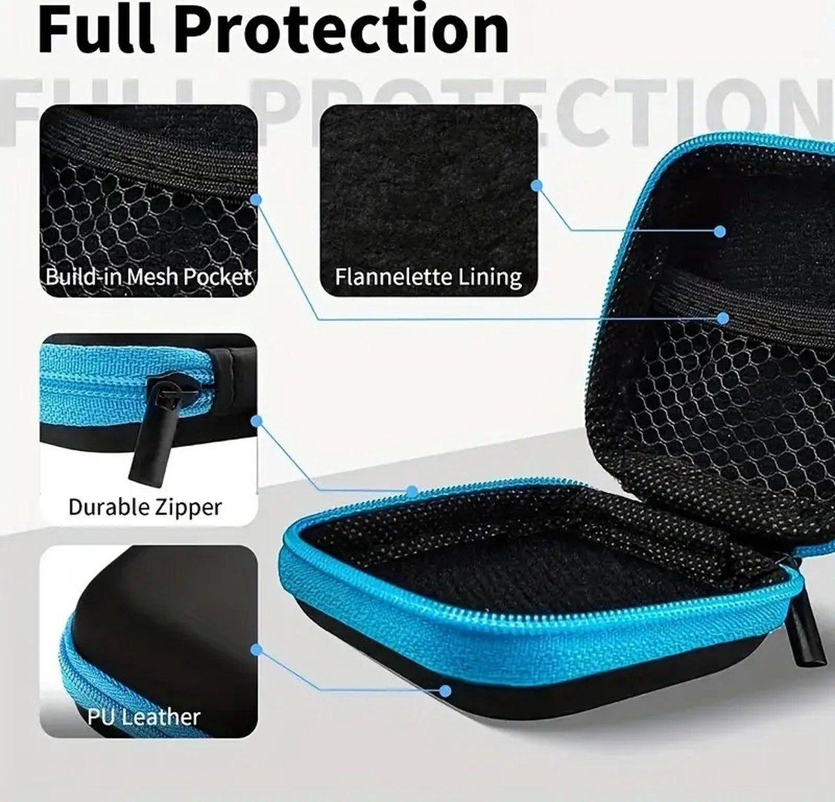Earbud Storage Case for Earphnes | Case for In-ear Headphones | Earbud Case | Headphone Organizer | Charging V1188-MS101-00610-1