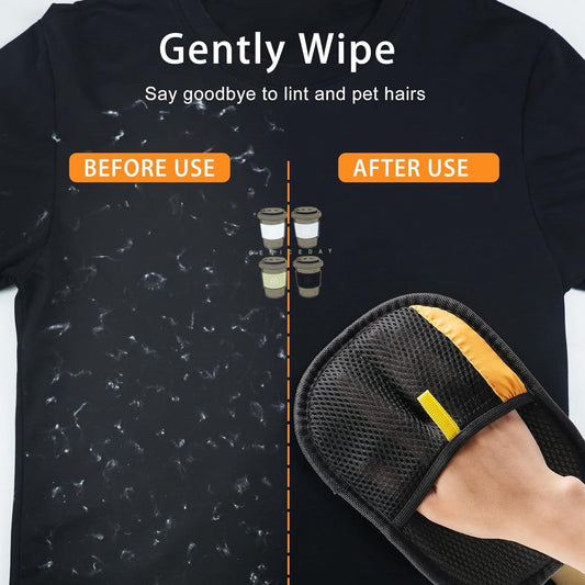2 Pieces Magic Brush Pet Hair - Washable and Reusable for Cat and Dog Hair - Effortless Care and Cleaning of V1188-MS101-00626-1