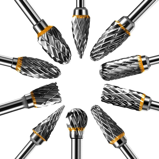 Double-sided carbide rotary cutter - Carbide rotary cutter set - 1/8" shank cutters, drill bits, DIY V1188-MS101-00640-1