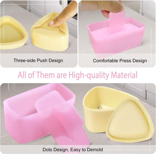 Onigiri mold - 3-pack Musubi press maker Triangular rice ball mold maker - Kids' lunch Bento and DIY at home V1188-MS101-00718-1