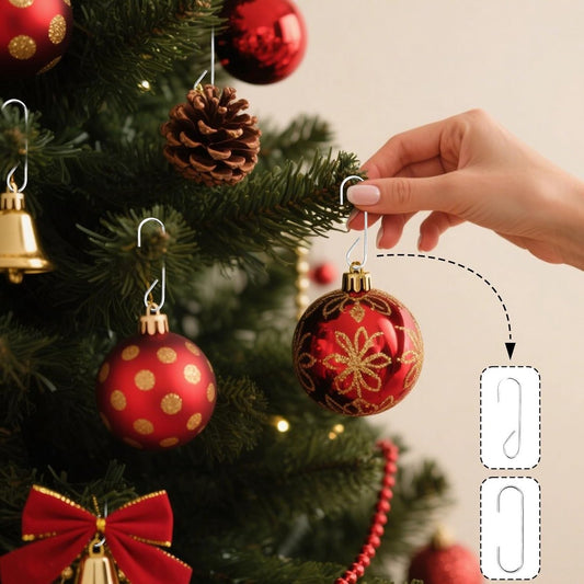 100 pieces Christmas decoration hooks - ornament hangers, Christmas hooks for ornaments - small metal wire V1188-MS101-00784-1