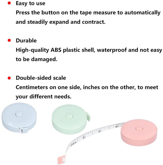 Measuring Tape - Mini Measuring Tape - Clothing Measuring Tape - 1.5 Meter Body Measurement - Soft and V1188-MS101-00877-1
