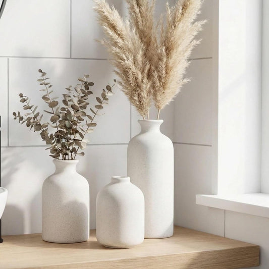 Ceramic vase set - Modern home decor vases - Suitable for bookshelves, living rooms, bedrooms, dining table V1188-MS101-01058-1