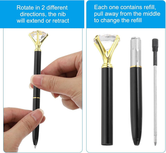 Ballpoint pen - 20 pieces - Metal casing - Black ink - Suitable for weddings, office occasions, etc. - Black V1188-MS101-01068-1