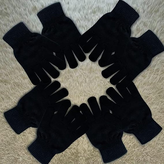 Women's winter coat 6 pairs of women's winter gloves - warm knitted gloves for men for cold weather - Warm V1188-MS101-01073-1