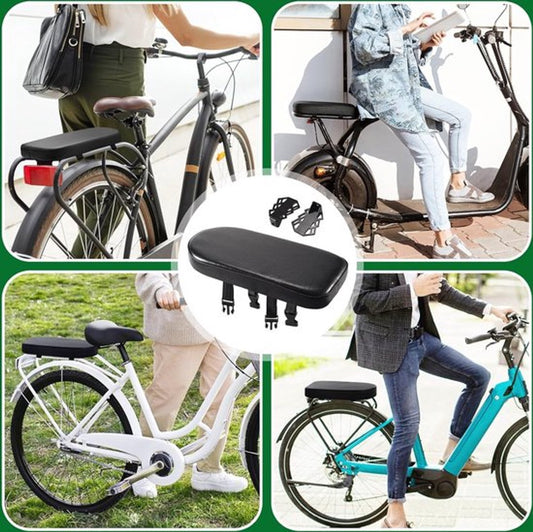 Rear Bicycle Seat - With Footrests - Rear Bicycle Seat - Luggage Carrier Cushion - Bicycle Seat Set - Rear V1188-MS101-01145-1