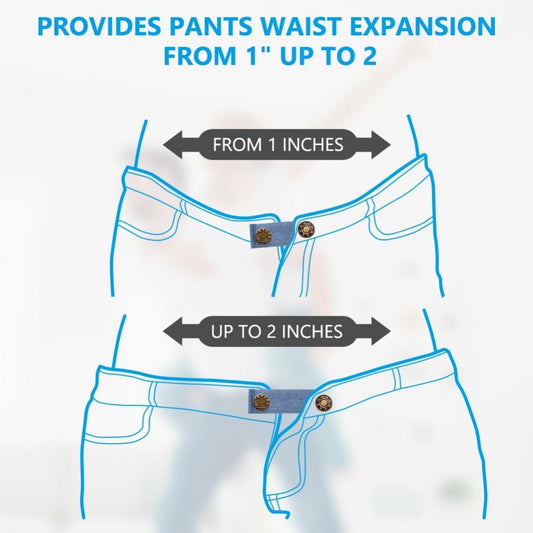 Buttonhole Extender 4 Pieces Denim - Trouser Extender - Jeans Trouser Extender - Trouser Widening Button - V1188-MS101-01149-1
