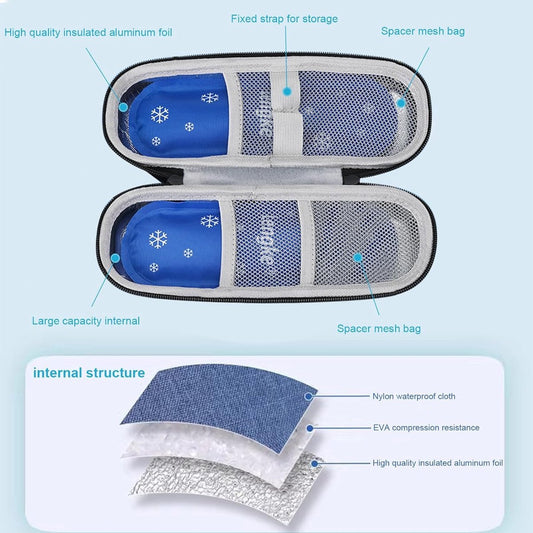 2 Pieces - Diabetes cooler bag - cooler bag - diabetes case - Diabetes bag - diabetes case - insulin syringes V1188-MS101-01243-1