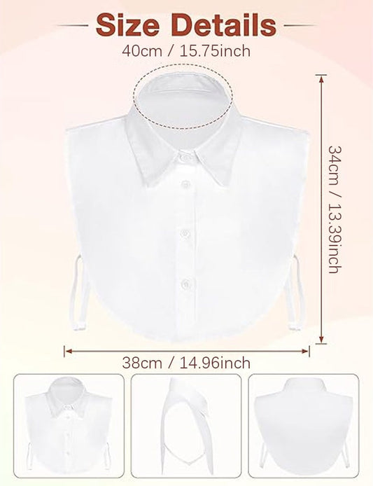 Women's Blouse Collar Detachable Collar White Collar - Detachable Collar - Blouse Collar - Adjustable Pointed V1188-MS101-01248-1