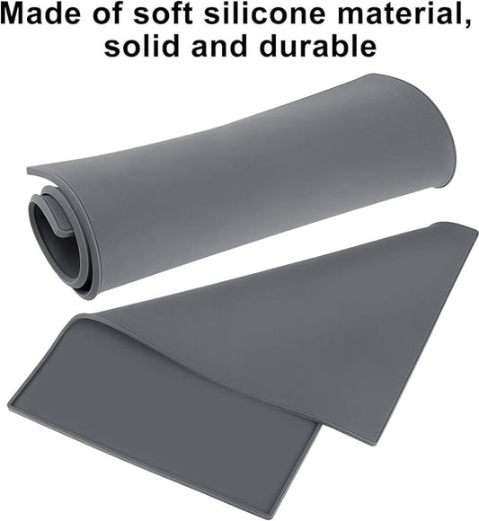 Silicone mat under coffee maker - 48x30cm - non-slip mat for coffee maker - barista accessories - grey V1188-MS101-01250-1