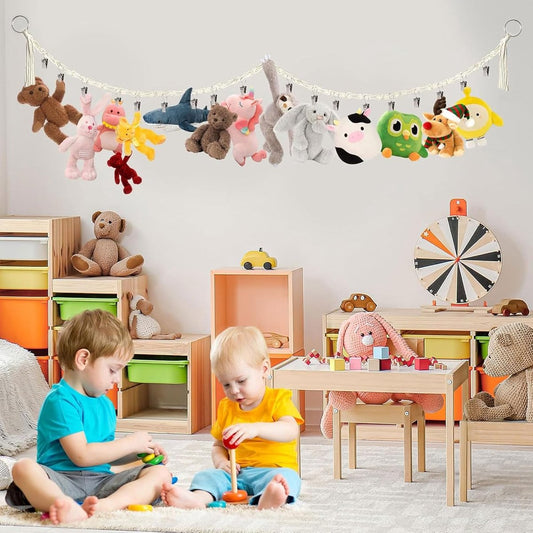 2-Piece Boho Toy Storage Chain - Hanging Plush Toy Storage Chain - For Storage And Organization Of Toys - V1188-MS101-01259-1