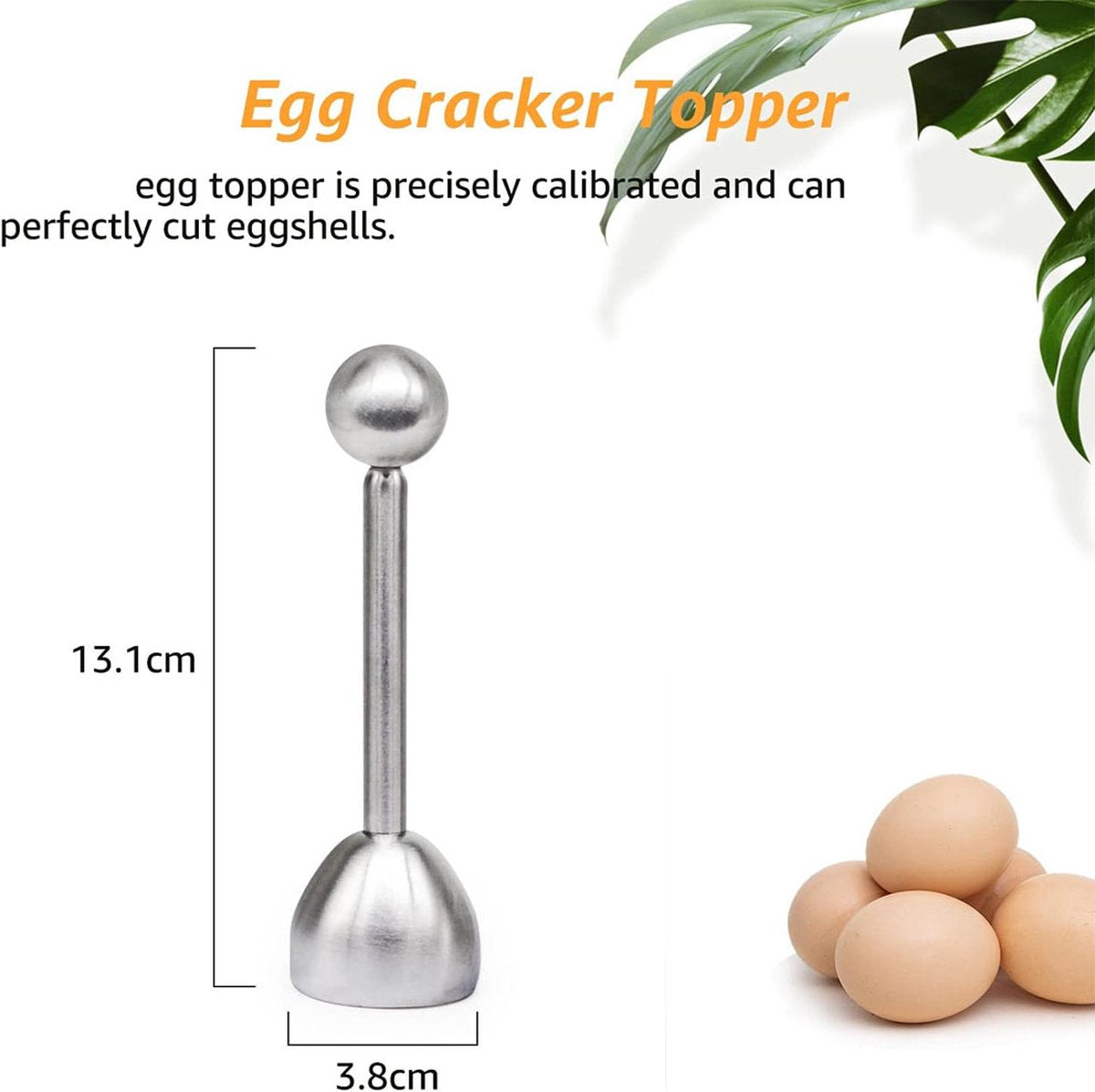 Eggshell Cutter - Stainless Steel - Egg Cutters - Eggshell Opener - Egg Decapitator - Egg Topper - Egg V1188-MS101-01263-1