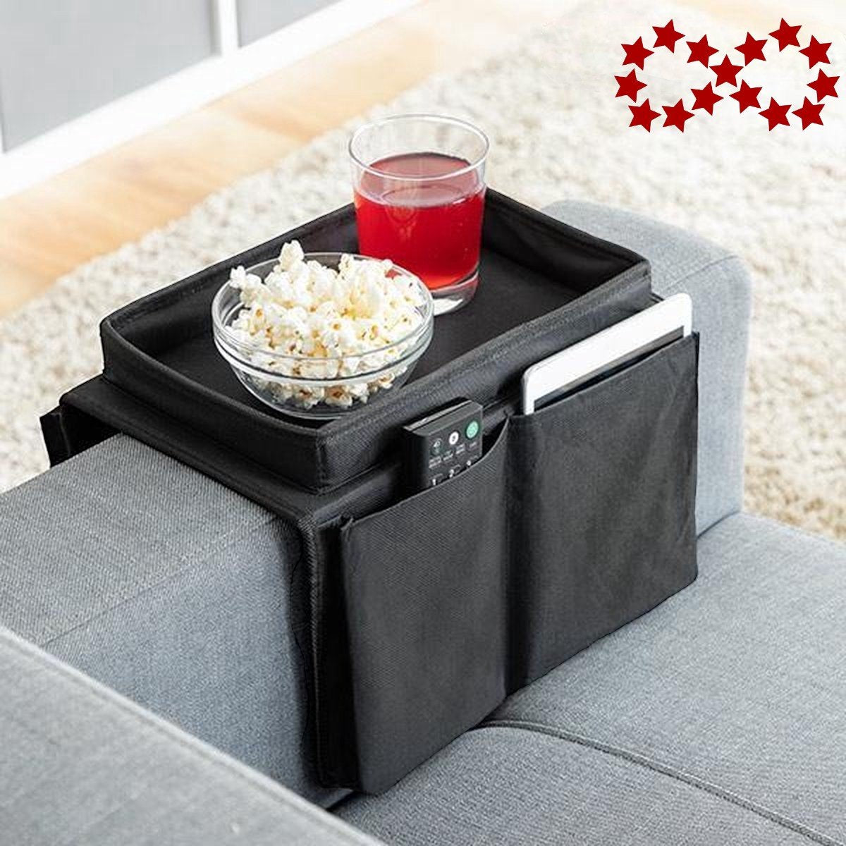 Sofa Tray with Organizer - Armrest Tray - Black V1188-MS101-01284-1