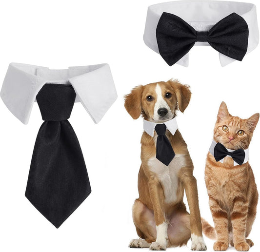 - Animal Costume Set - Luxury Tie and Bow Tie for Animals - Suitable for Dachshunds to Border Collies - V1188-MS101-01497-1