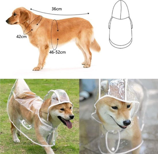 Dog Raincoat - Dog Raincoat - Dog Raincoat with Hood - Waterproof Raincoat - Comprehensive Protection - V1188-MS101-01509-1
