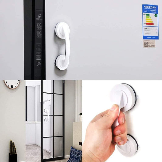 Small Handle with Suction Cup - Handle with Suction Cup - No Drilling Required Shower Support - Bathroom Wall V1188-MS101-01571-1