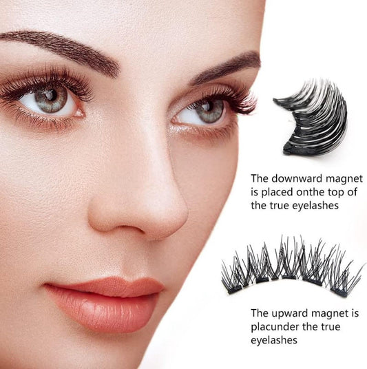 Magnetic False Eyelashes - False Eyelashes - With Clip - Reusable Magnetic Eyelash Set - False Eyelashes - V1188-MS101-01649-1