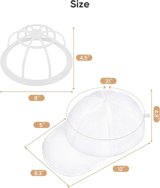 Cap Washer - Cap Washer With Holder And Mesh Bags - Cap Holder - Cap Washing - With Zipper - Cap Washer - Cap V1188-MS101-01662-1