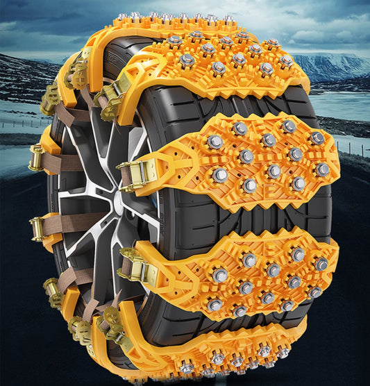 Snow Chains - Safety - Winter Car - Tires - Quick and Easy Installation - For Various Tire Sizes - For V1188-MS101-01677-1
