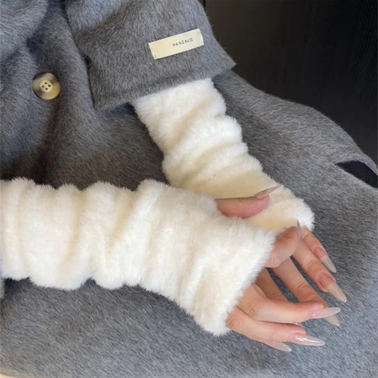 Gloves - Half Fingerless Gloves - Fingerless Gloves for Women - Hand Warmers - Wrist Warmers - Winter Gloves V1188-MS101-01720-1