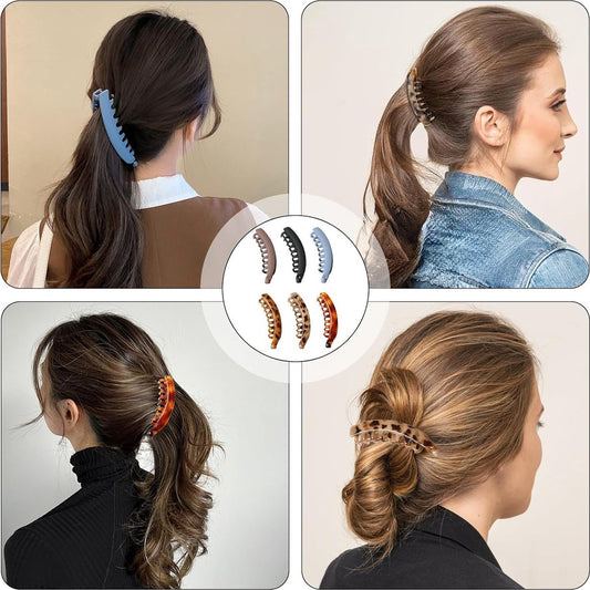 Hair Clip - 6 Pieces - Hair Clip - Hair Pin - Banana Clips - Large Hair Clip - Party - Small Hair Clips - V1188-MS101-01750-1