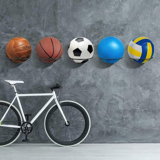 Ball Holder - 2 Pieces - Ball Storage - Ball Rack - Metal Ball Stand - Wall Ball Holder - Wall Mounted - Gift V1188-MS101-01777-1