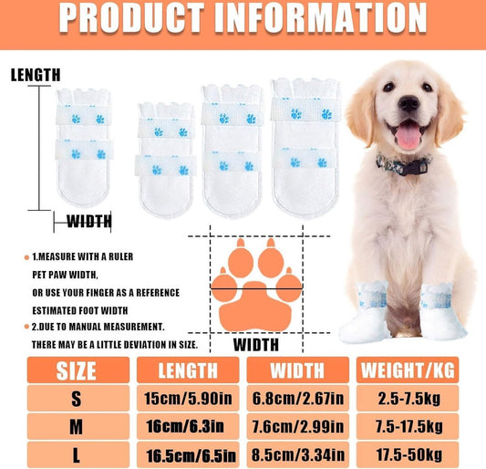 Dog Socks - 40 Pieces - Disposable Pet Socks - Waterproof - Non-Slip Dog Socks - Dog Shoes Paw Protector V1188-MS101-01844-1