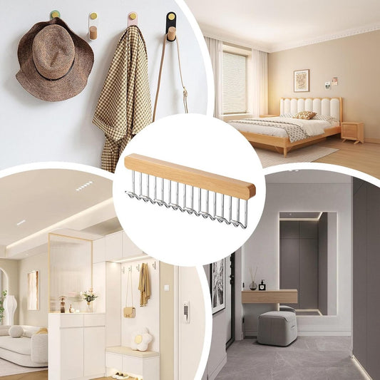 Clothes Hangers - Clothes Rod - Extendable - Hook Extendable Clothes Hanger - Non-Slip Coat Racks With 8 V1188-MS101-01860-1