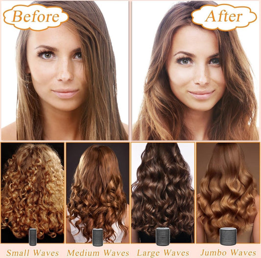 Curlers - 38 Pieces - 4 Sizes - Heatless Curls - Hair Rollers - Hair Curler - Adhesive Rollers - Hair Rollers V1188-MS101-01879-1