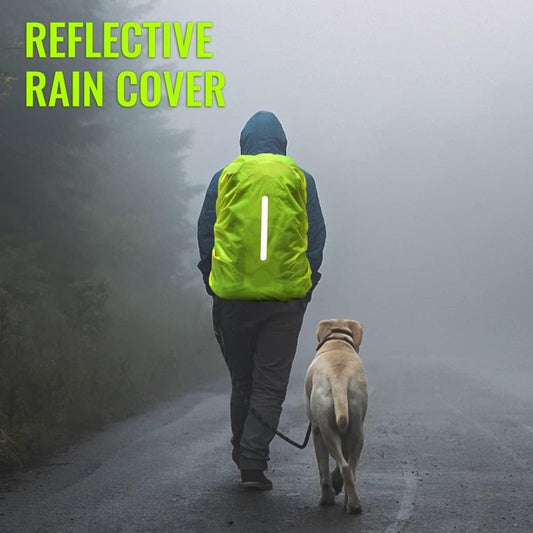 2-Piece Waterproof Backpack Cover - Reflective Rain Cover Backpack - 30 to 45 Liters - Waterproof Backpack V1188-MS101-01909-1