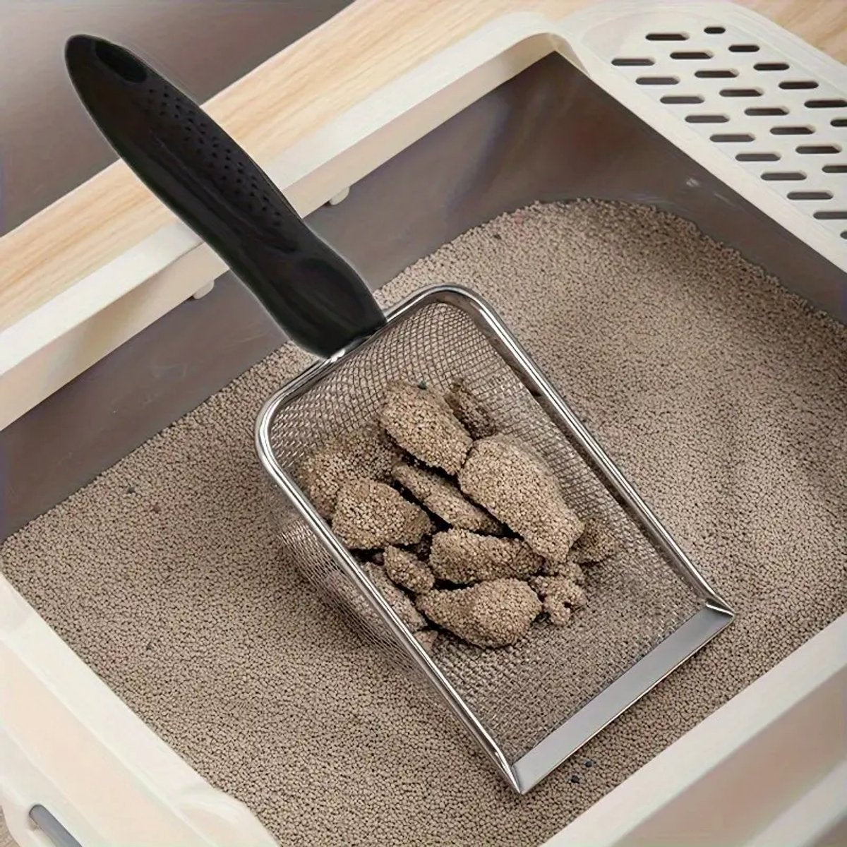 Cat litter scoop - Poop scoop - Ergonomic - Stainless steel V1188-MS101-01932-1