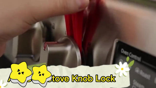 Gas Stove Knob Lock - 5 Pieces - Child Lock - Child-Safe Oven Locks - For Children and Pets - Suitable for V1188-MS101-01974-1