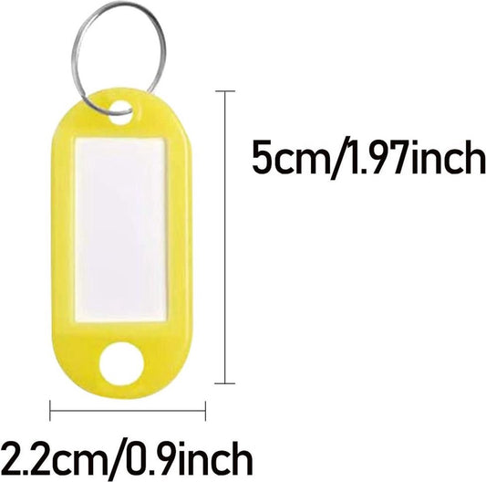 Key Tags 50 Pieces - Keychain - Luggage Label - Key Name Label - Keychains - Key Distinguisher - Key Label - V1188-MS101-02042-1