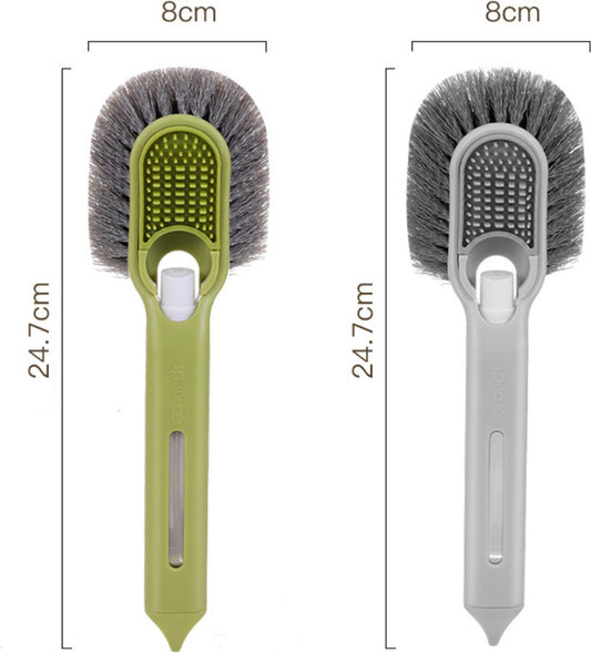 Shoe Cleaning Brush - Shoe Brush - Set of 2 Multifunctional Liquid Shoe Brushes - Refillable - Cleaning - V1188-MS101-02096-1