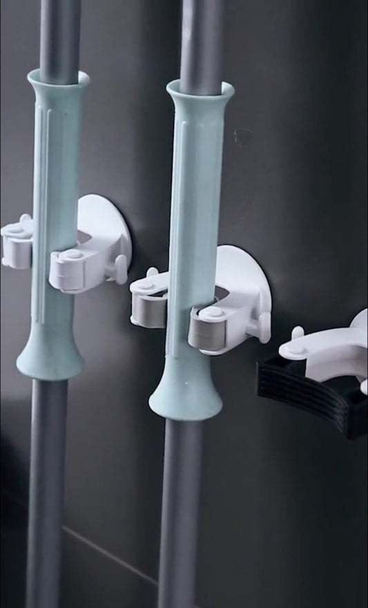 Broom Holder - 4 pieces - Self-adhesive - Broom Holder - ABS - Broom Hanging System - Broom Holder - Garden V1188-MS101-02112-1