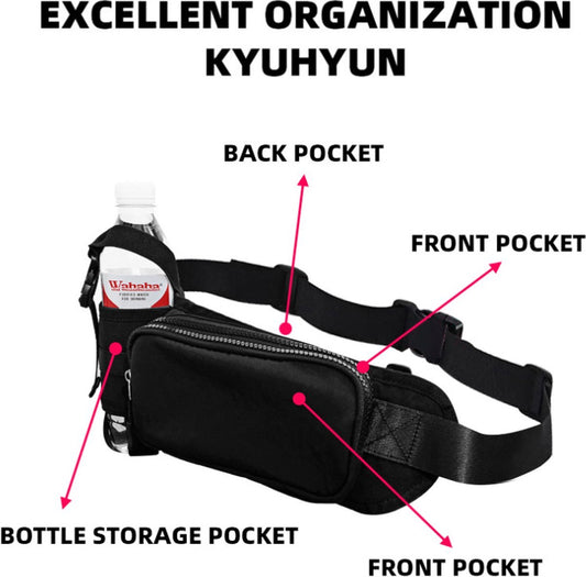 Waist Bag with Bottle Holder - Hiking Waist Bag with Bottle Holder - Outdoor Pouch Bag with Water Bottle / V1188-MS101-02125-1
