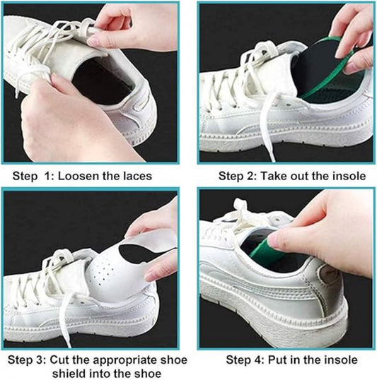 Sneaker Crease Protector - 8 Pairs - Anti-Crease Protector - Shoe Crease Protector - Sizes 40 to 45 (L) - V1188-MS101-02146-1