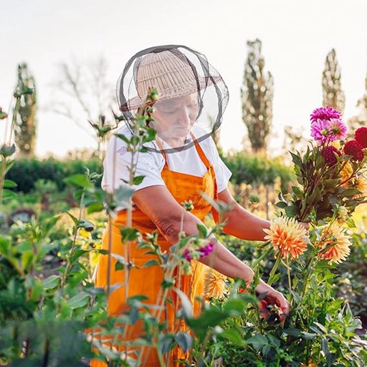 Pieces - Head Net - Anti-mosquito head net - Face protection - Bee hat - Anti-mosquito head net - Beekeeper's V1188-MS101-02220-1