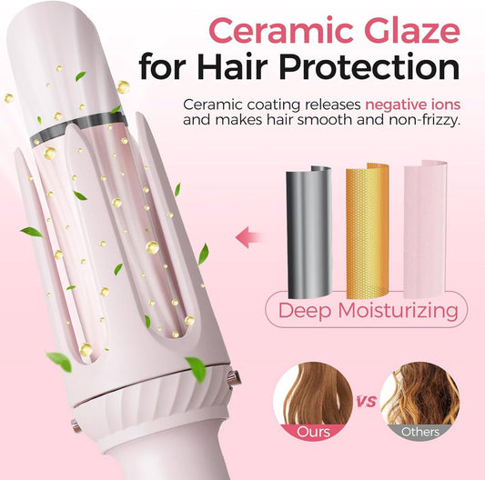 3 in 1 Curling Iron - Automatic Curling Iron - Straightener - Hair Curler - Straightening Brush - 25mm and V1188-MS101-02243-1