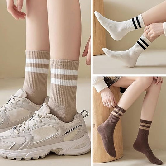 6 pairs - Socks - Cotton Socks - Autumn and winter socks - Comfortable and durable socks - striped socks for V1188-MS101-02269-1