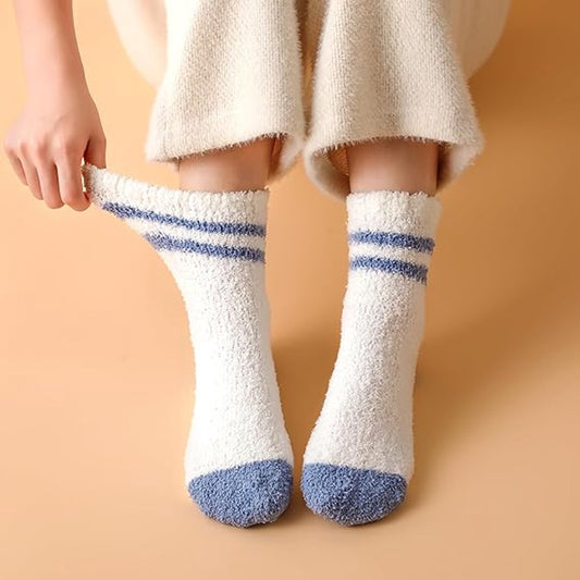 5 Pairs - socks - Non-slip socks - Warm Fuzzy Fleece Socks - Women's House Socks - Warm Winter Socks - Fluffy V1188-MS101-02313-1