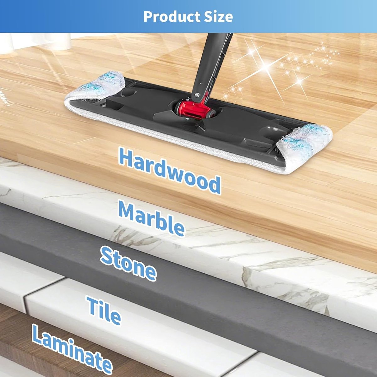 8-piece replacement mop pad set suitable for O Cedar H2prO mop system, suitable for Vileda H2PrO Flat Mop V1188-MS101-02314-1
