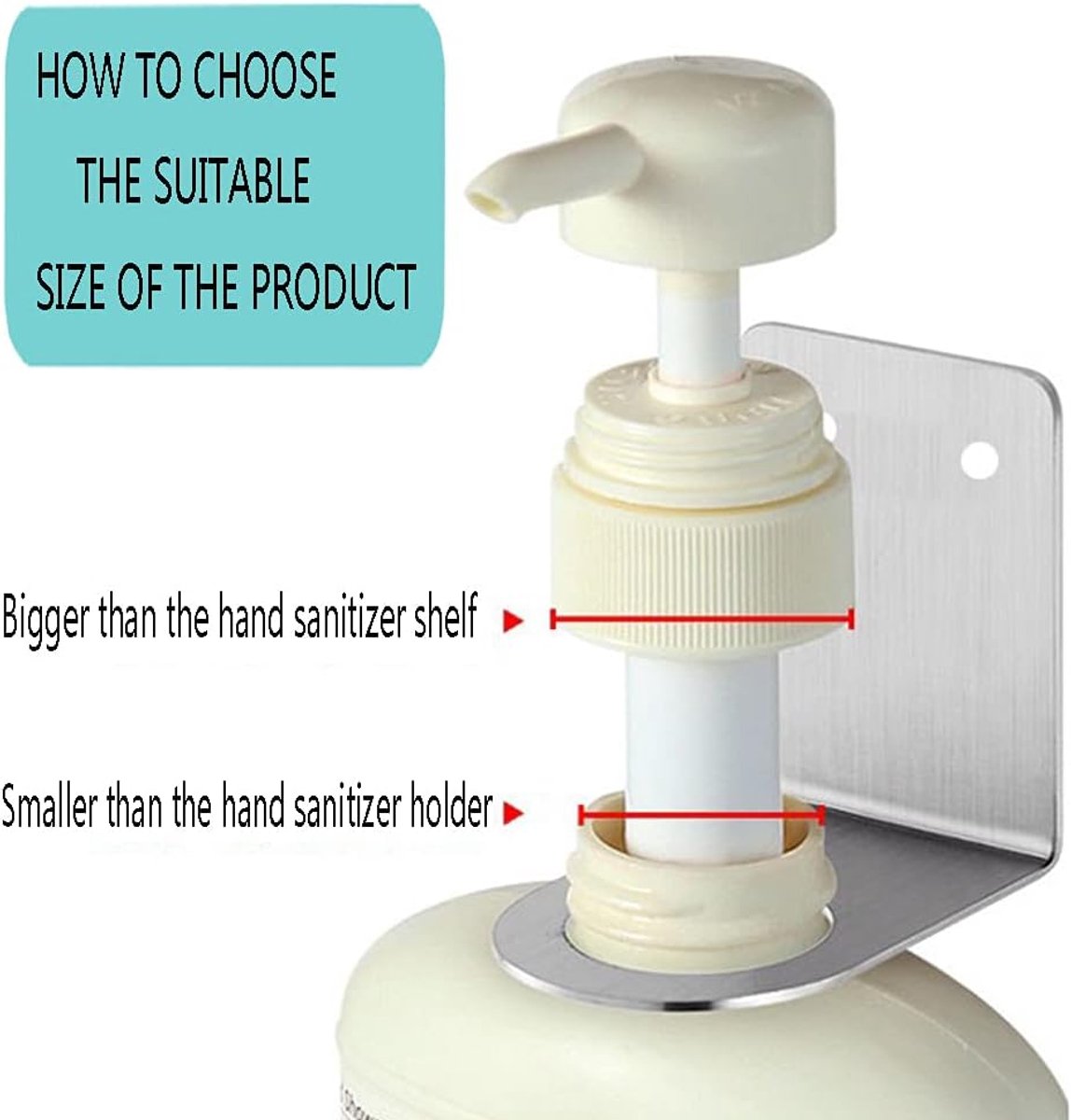 Pieces Wall-Mounted Soap Dispenser - Wall-Mounted Soap Dispenser - Hand Pump Holder - Wall-Mounted Shampoo V1188-MS101-02324-1