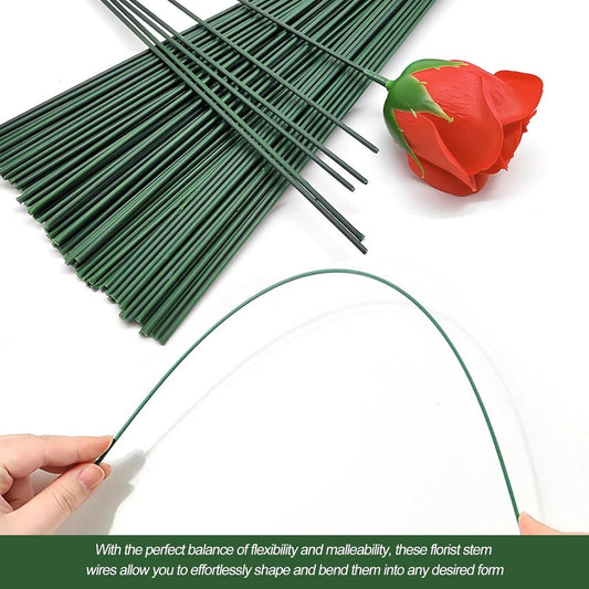 50 pieces - Floral wire - 30 cm * 2 mm - Flower stem - Flower arranging tools - Flexible floral wire stems - V1188-MS101-02330-1