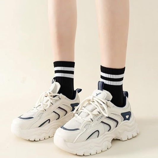 Socks - 6 Pairs of socks - Value pack women's socks Size 36/40 - Women's Socks - fashion striped athletic V1188-MS101-02364-1