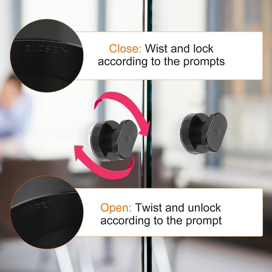 pieces - Door handle - Suction cup door grip - Suction cup handle - suction cup glass mirror door handle - V1188-MS101-02377-1